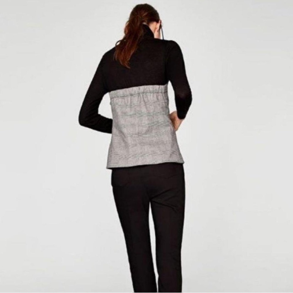 Zara Plaid Strapless Top - Picture 5 of 8